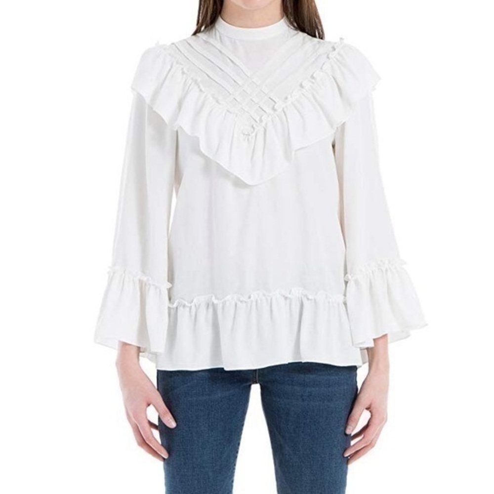 MAXSTUDIO Ruffled Top sz M